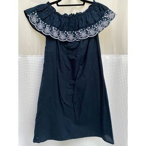 Blue off the shoulder dress